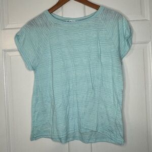 Seven7 Teal Blouse Aqua Short Sleeve Blouse - size S small